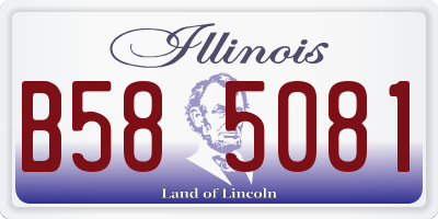IL license plate B585081