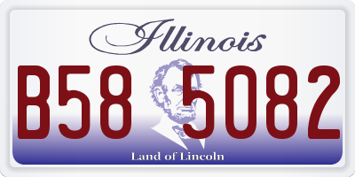 IL license plate B585082