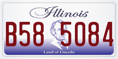 IL license plate B585084
