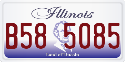 IL license plate B585085