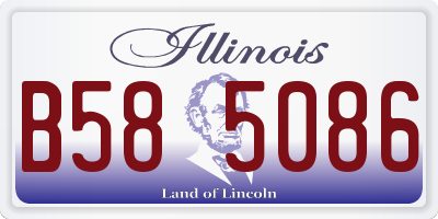 IL license plate B585086