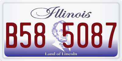 IL license plate B585087