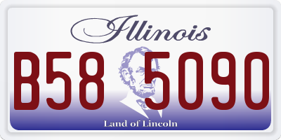 IL license plate B585090