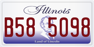 IL license plate B585098
