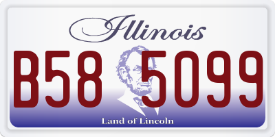 IL license plate B585099