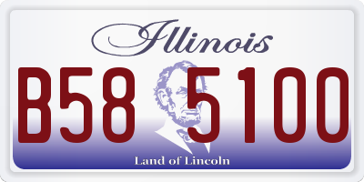 IL license plate B585100