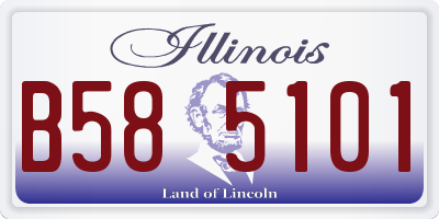IL license plate B585101