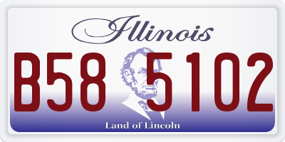 IL license plate B585102