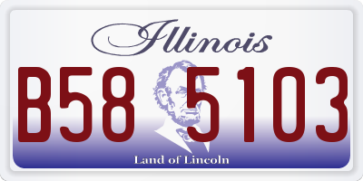 IL license plate B585103
