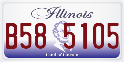 IL license plate B585105