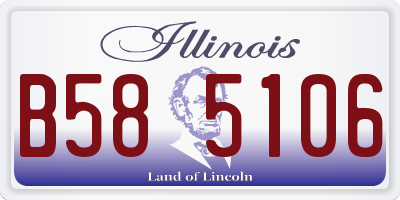 IL license plate B585106