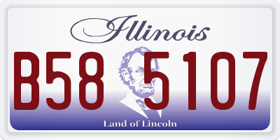 IL license plate B585107
