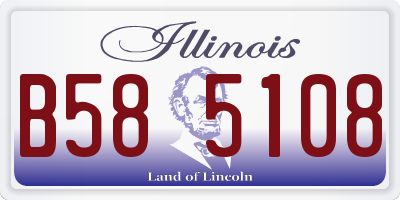 IL license plate B585108