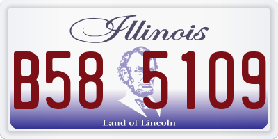 IL license plate B585109