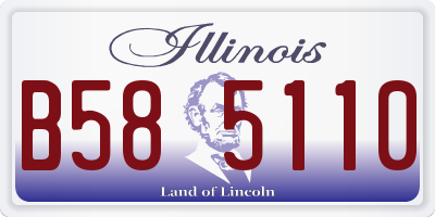 IL license plate B585110
