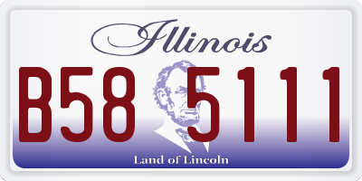 IL license plate B585111