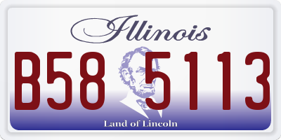 IL license plate B585113