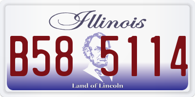 IL license plate B585114