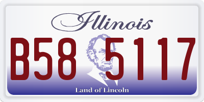 IL license plate B585117