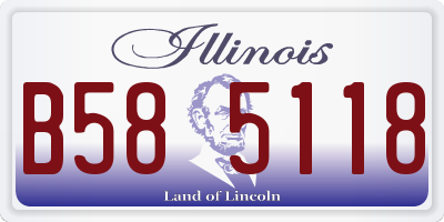IL license plate B585118