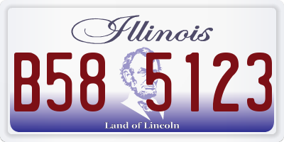 IL license plate B585123