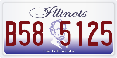 IL license plate B585125