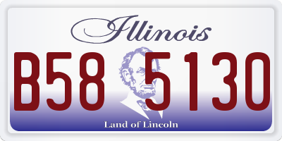 IL license plate B585130