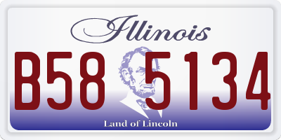 IL license plate B585134