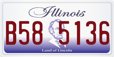 IL license plate B585136