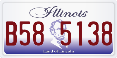 IL license plate B585138
