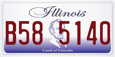 IL license plate B585140