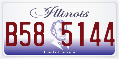 IL license plate B585144
