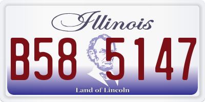 IL license plate B585147