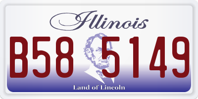 IL license plate B585149