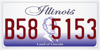 IL license plate B585153