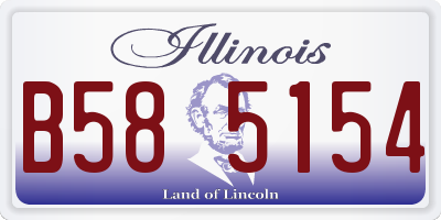 IL license plate B585154