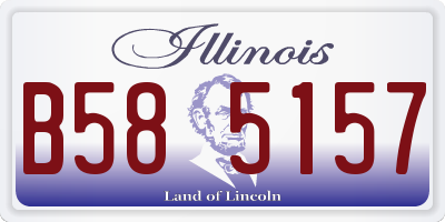 IL license plate B585157