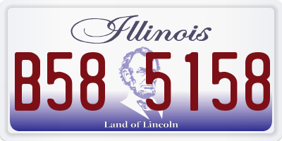 IL license plate B585158