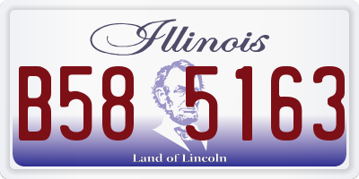 IL license plate B585163