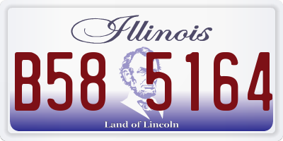 IL license plate B585164