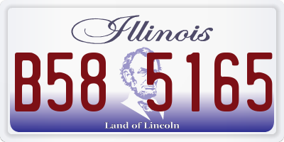 IL license plate B585165