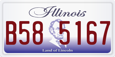 IL license plate B585167