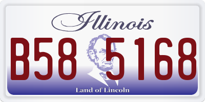 IL license plate B585168