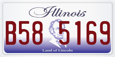 IL license plate B585169