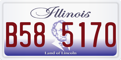 IL license plate B585170
