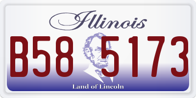 IL license plate B585173