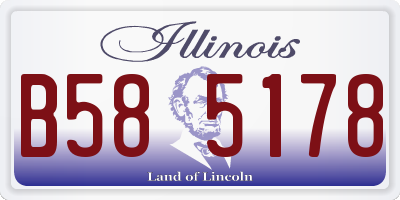 IL license plate B585178