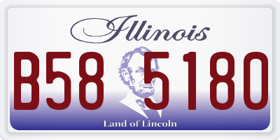 IL license plate B585180