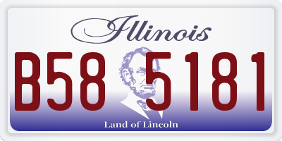 IL license plate B585181