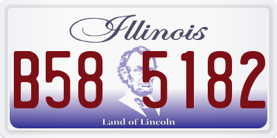 IL license plate B585182
